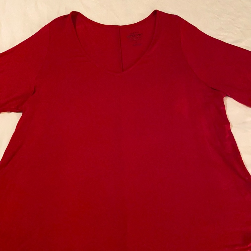 Torrid Super Soft Red Favorite Tunic Tee